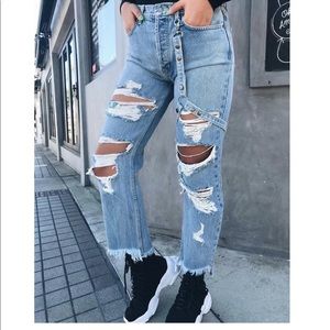 NWOT LF carmar denim emeilia harness jeans